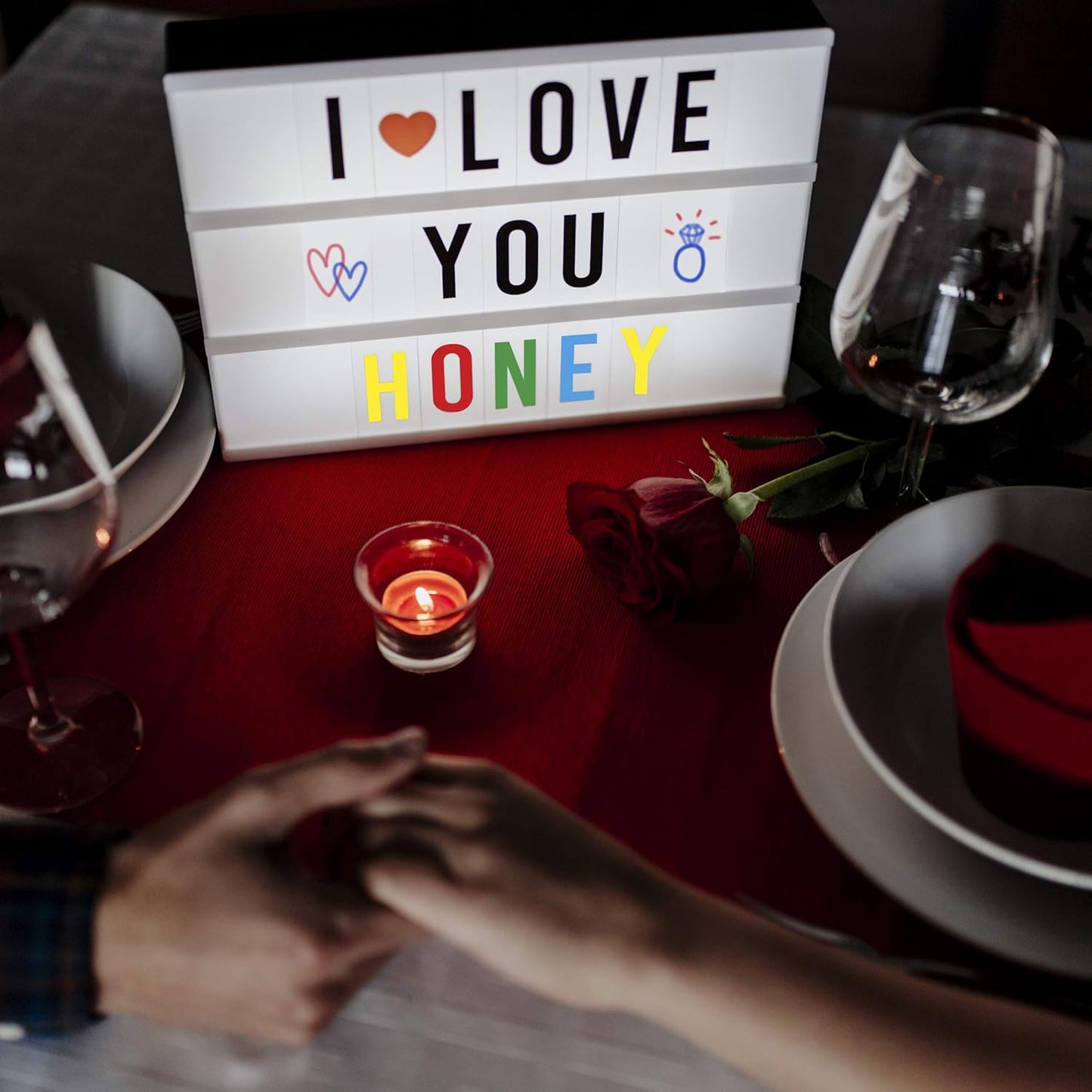 Light Box A4 mit 400 Buchstaben & Emojis, Original