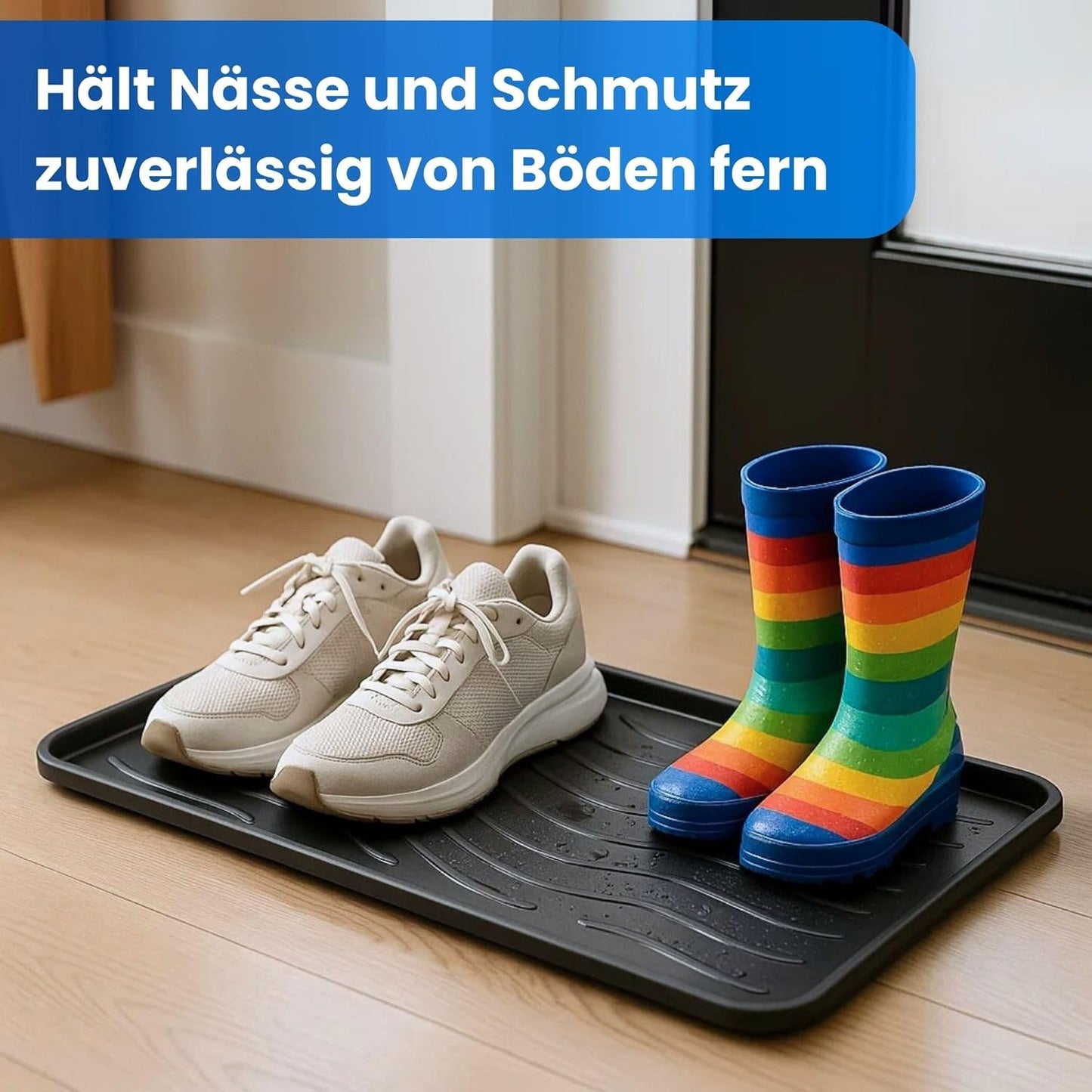 4er-Set Schuhabtropfschalen, Anthrazit 78x38 cm 4