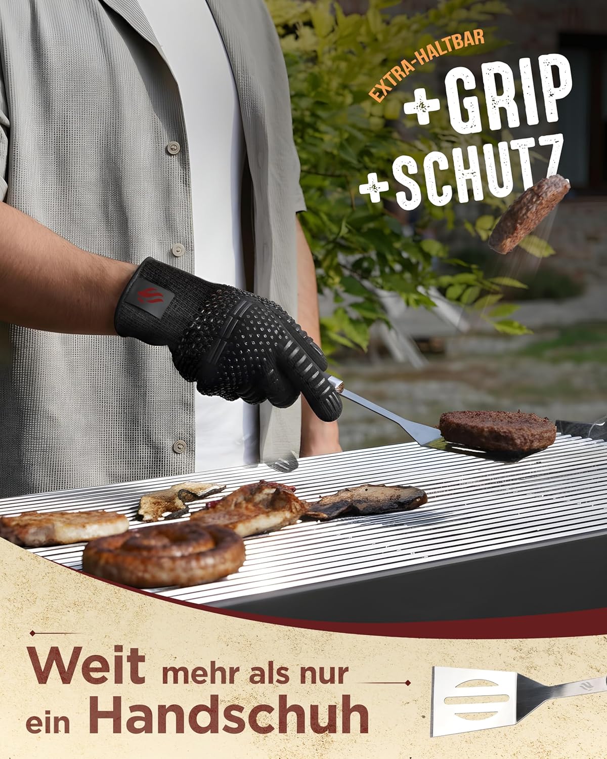 4-teiliges Grill Zubehör Set mit Tasche