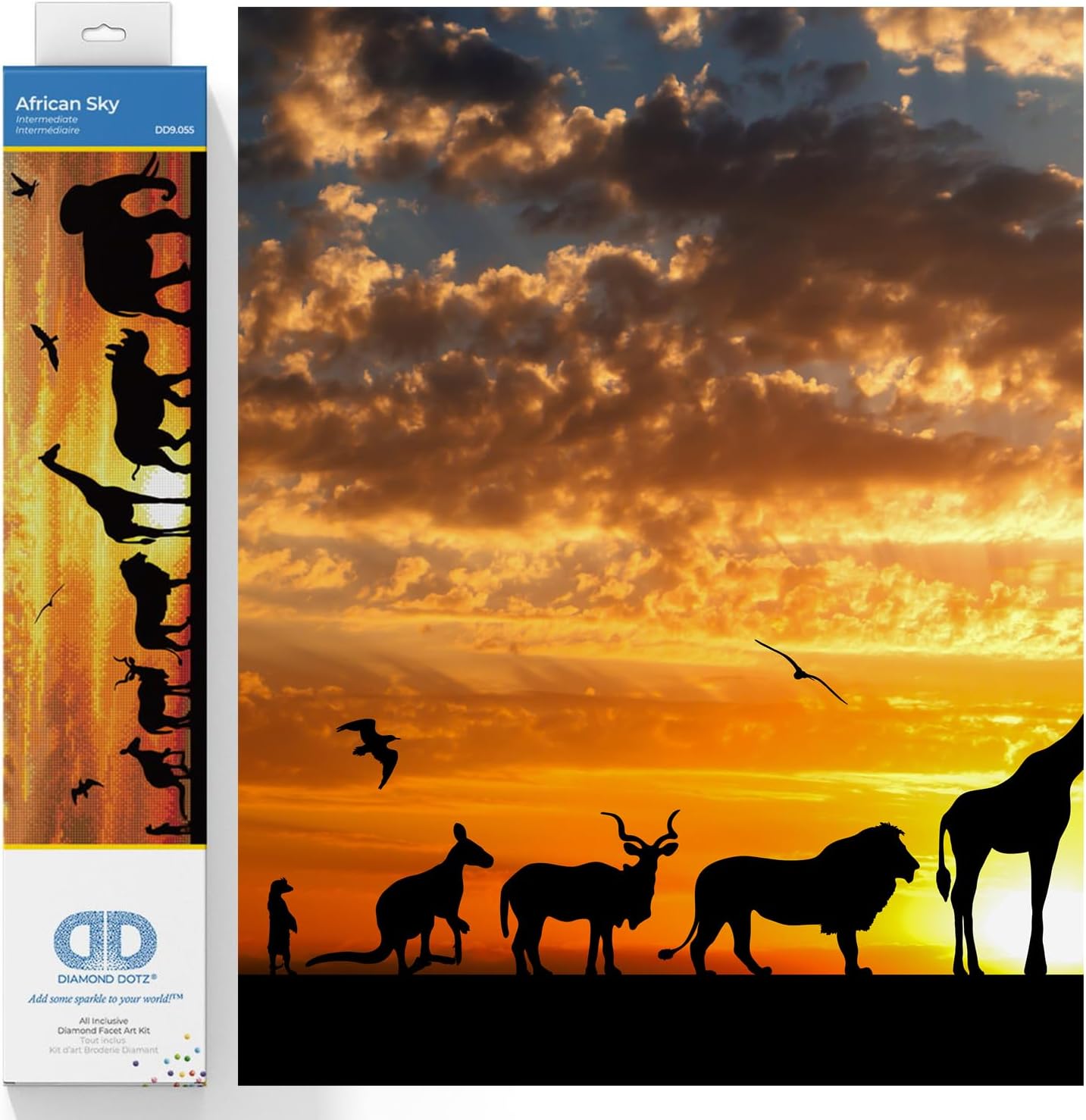 Diamond Painting Set African Sky, 72 x 22 cm, DD9.055, Afrika Safari