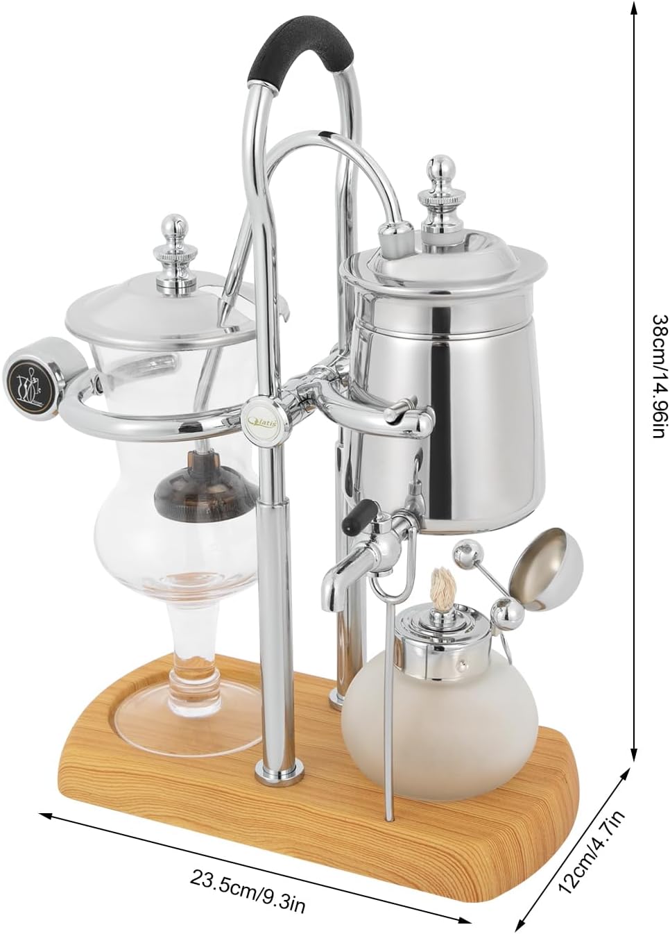 Vakuum-Kaffeebereiter Siphon Balance, Silber