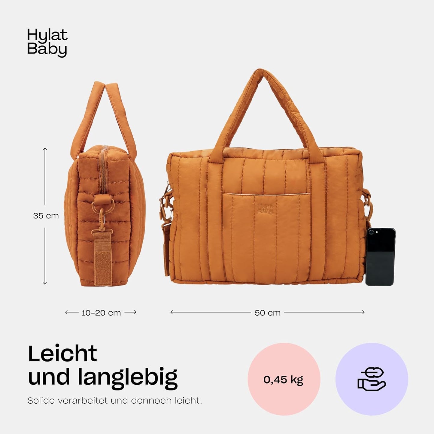 Wickeltasche mit Wickelunterlage, Braun Wickeltasche mit Wickelunterlage