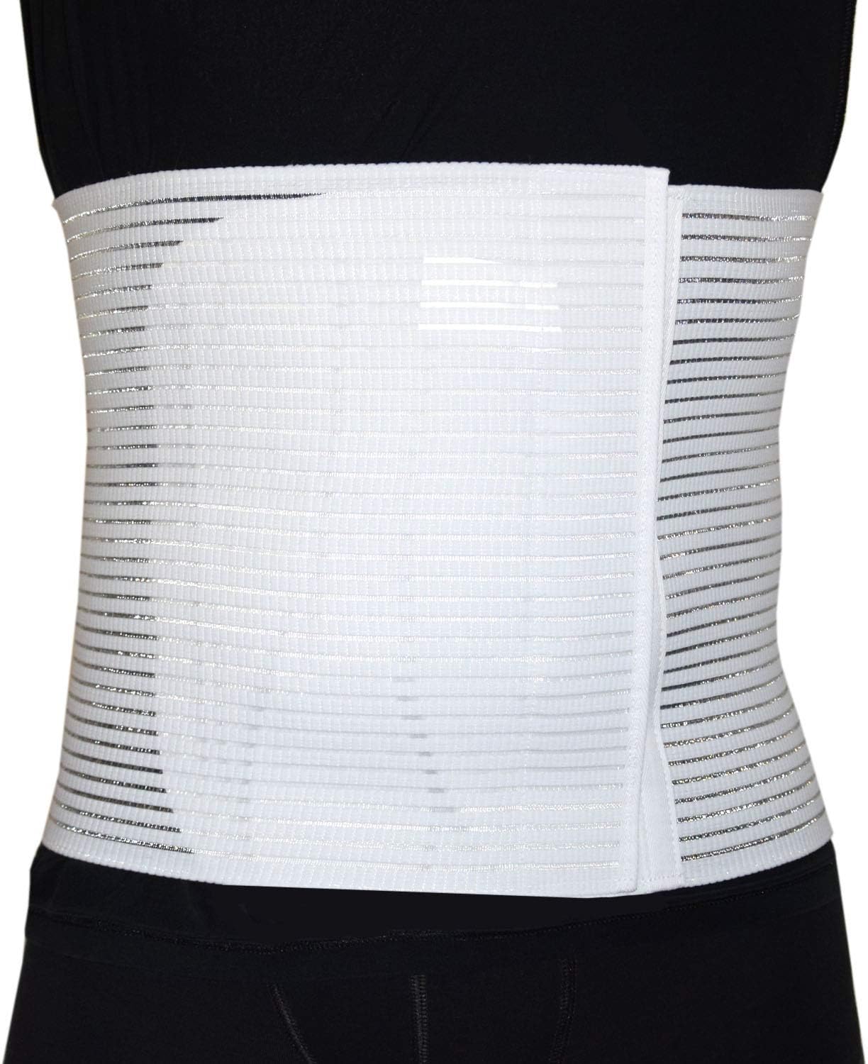 Postpartum Bauchgurt mit Rückenunterstützung, Weiß L - 105/115 cm Bauchumfang