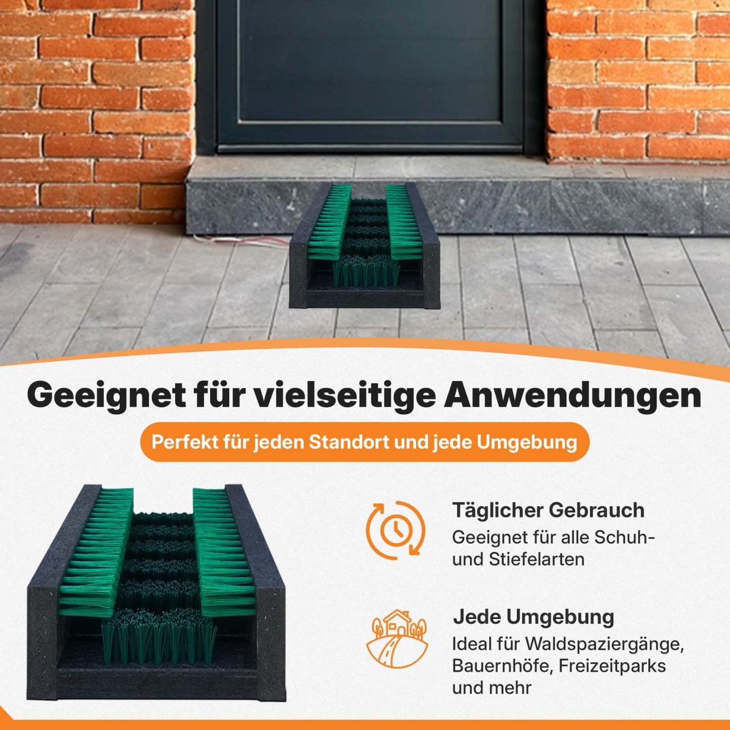 Schuhabstreifer für Aussenbereich, 30x27cm Grün