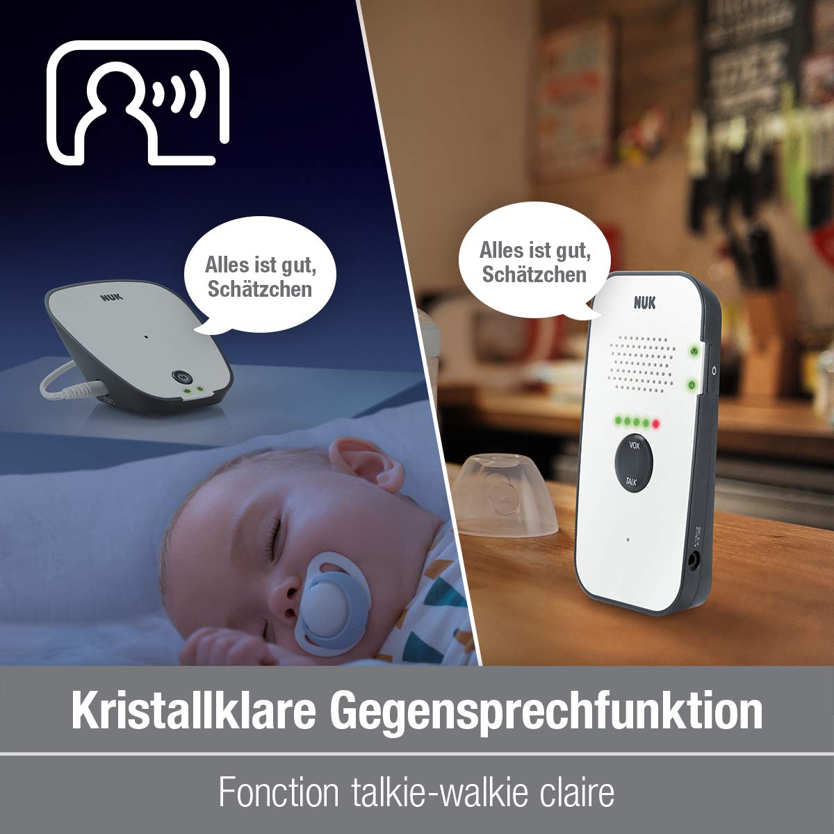 Digitales Babyphone mit Gegensprechfunktion