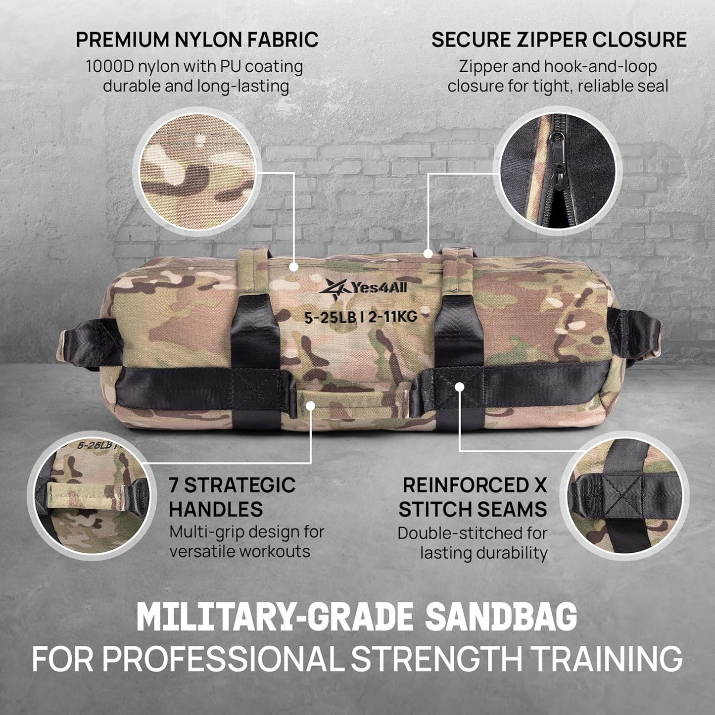 Verstellbare Trainings-Sandsack, I. Tarnung - S