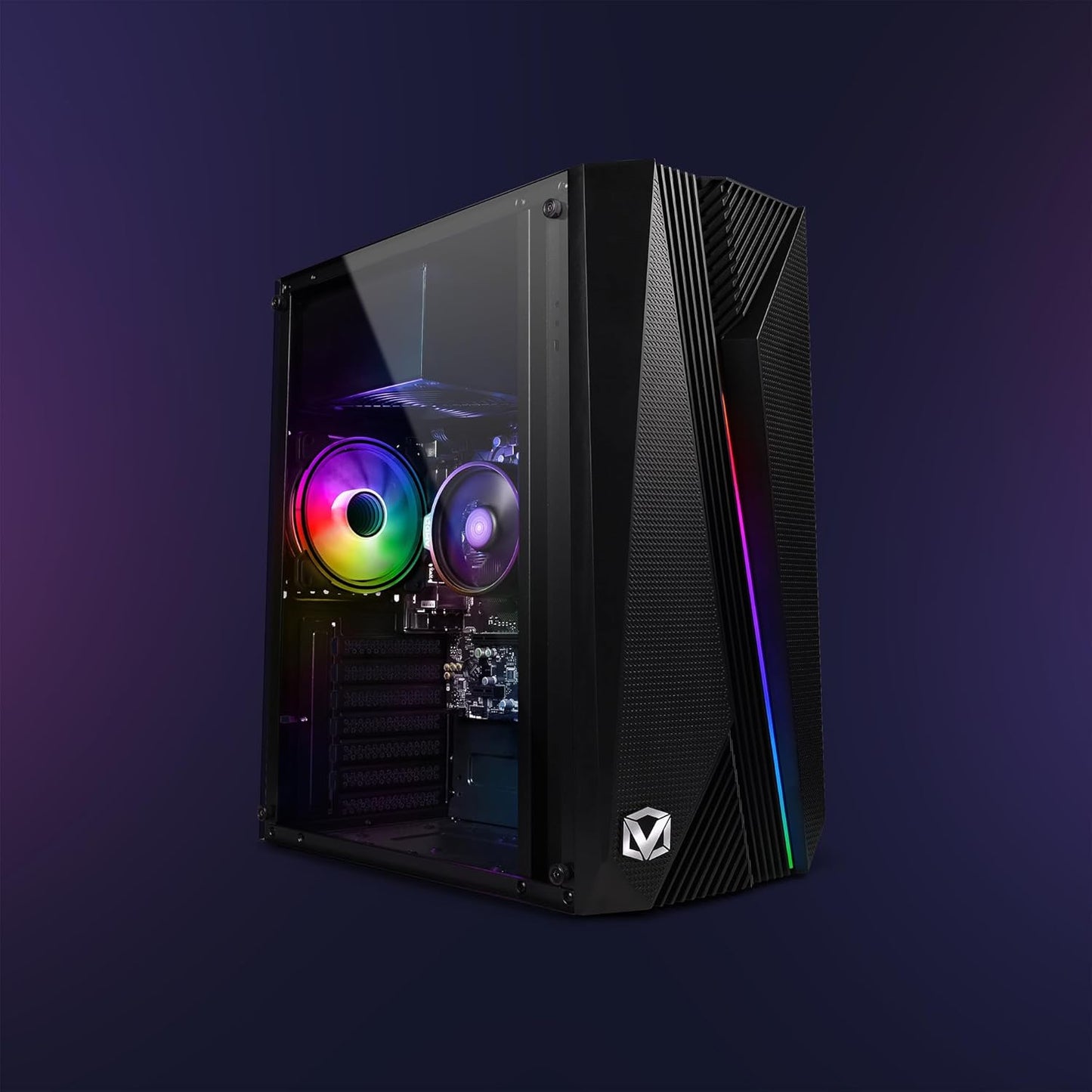 VI-132 Gaming PC Set mit Monitor 22" und Ryzen 3 Prozessor, 1TB NVMe, VTX-1 Schwarz