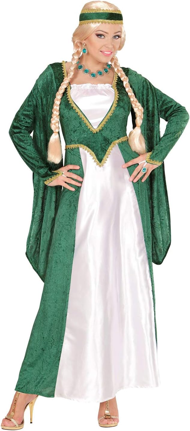 Kostüm Königin der Renaissance Samt, Grün M