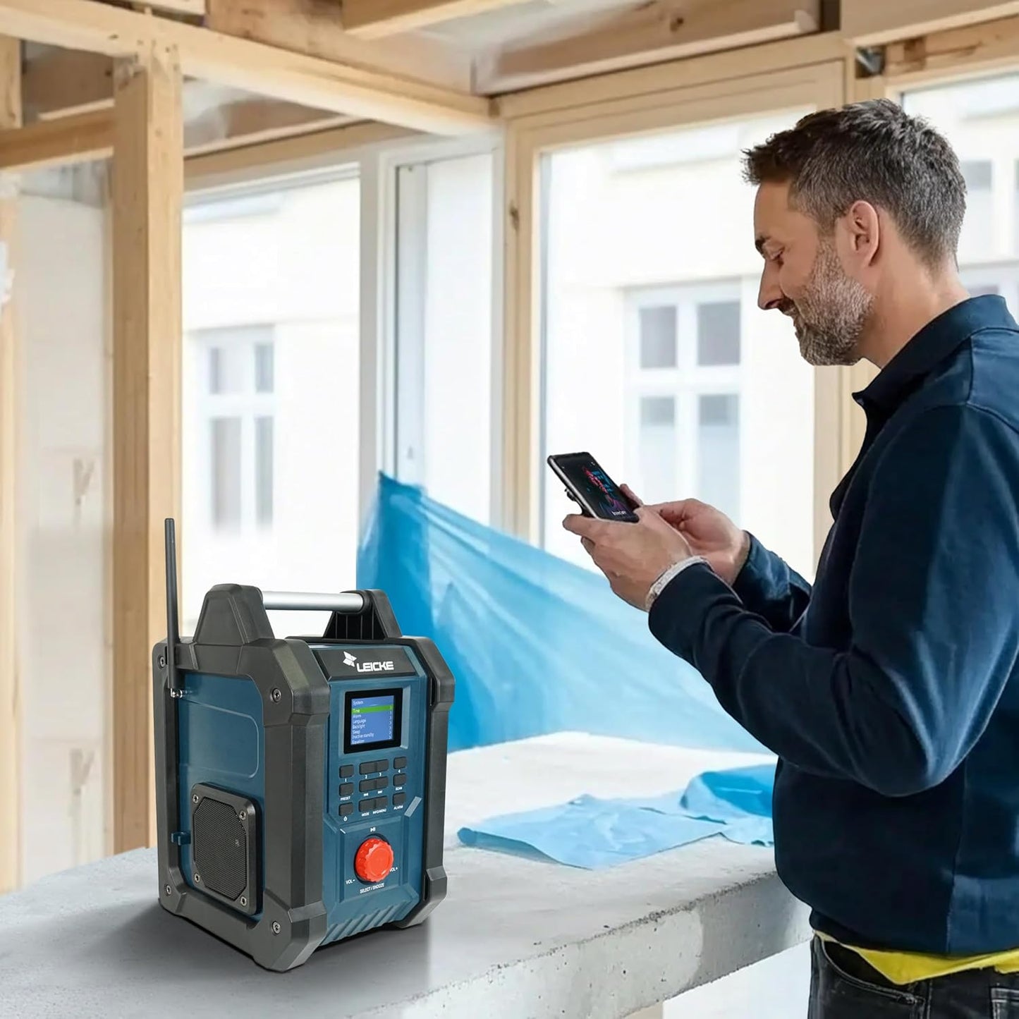Baustellenradio mit DAB+ und Bluetooth