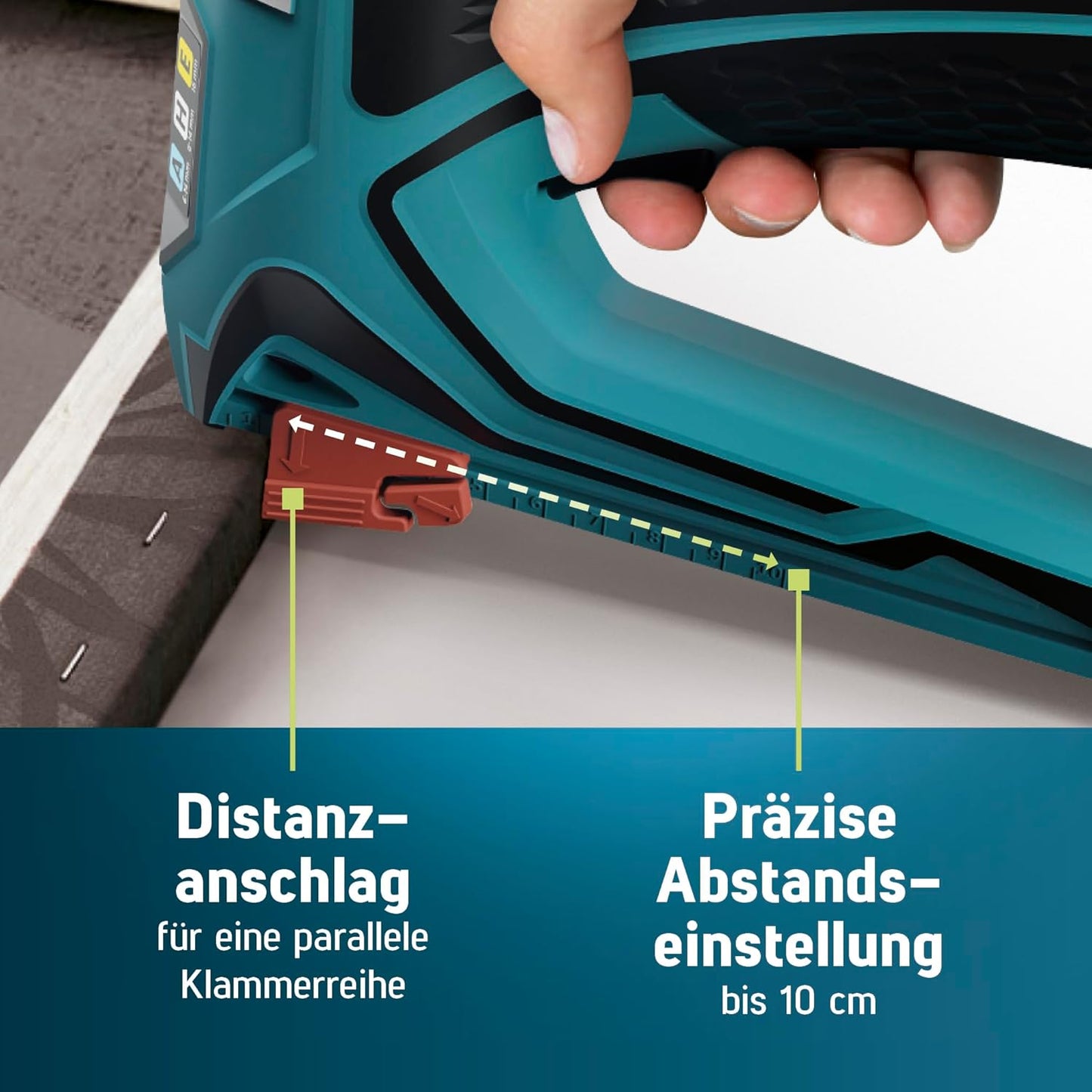 Elektrotacker J-150 Set mit Klammern und Nägeln, Stofftacker