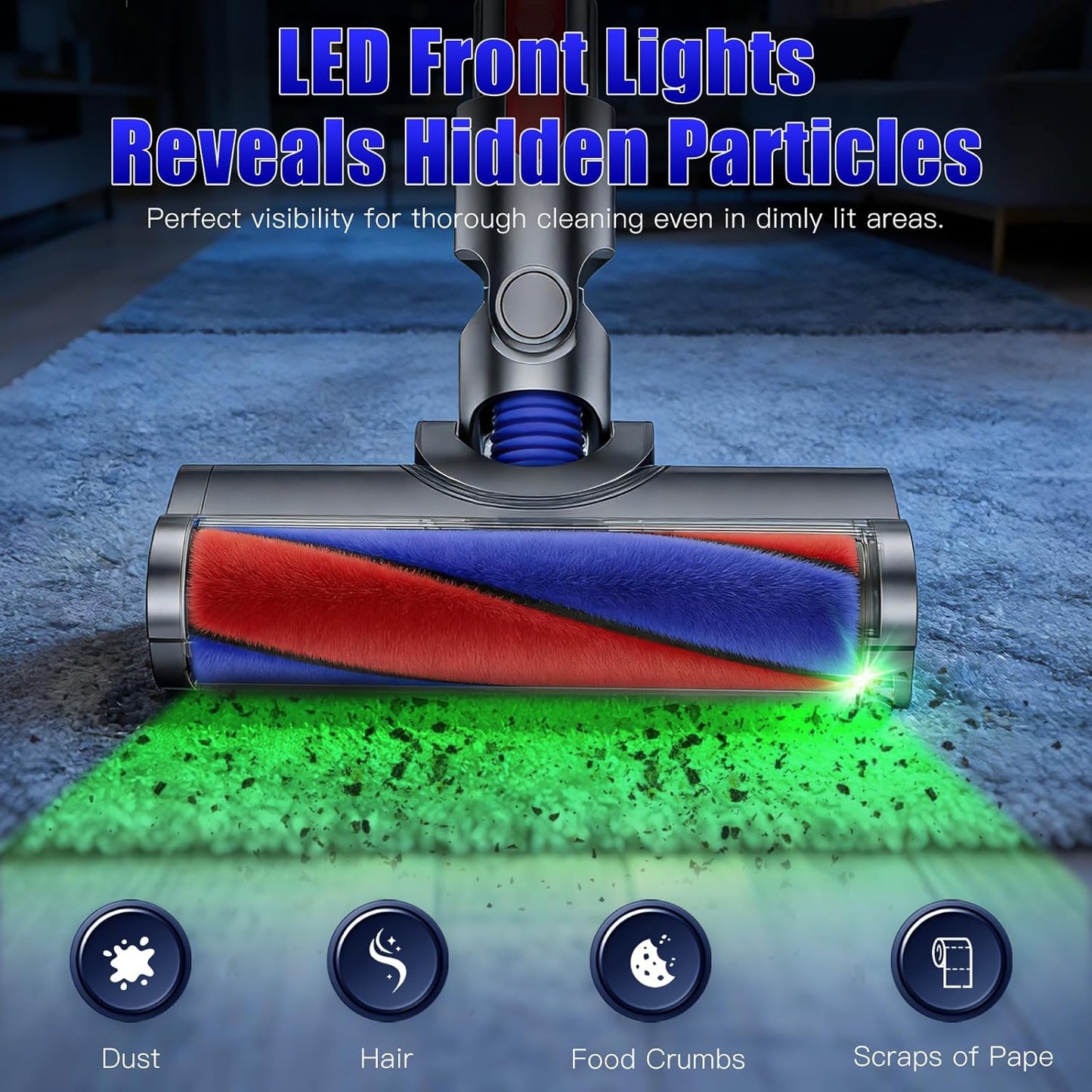 Soft-Roller-Bürstenkopf für Dyson Staubsauger, Lila