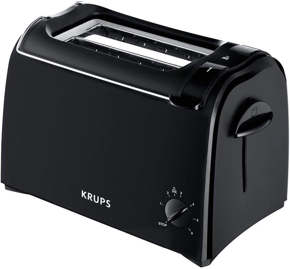 Pro Aroma Toaster mit Brötchenwärmer und Hebefunktion, Schwarz II