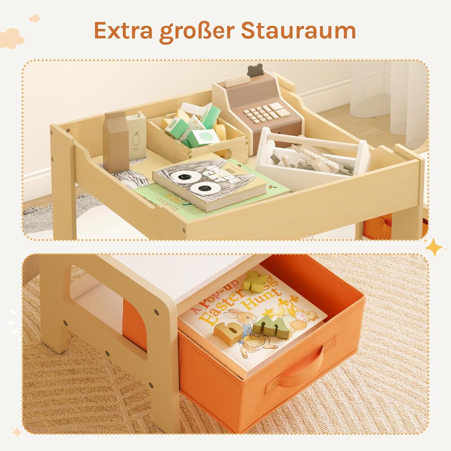 3-teilige Kindersitzgruppe mit Stauraum