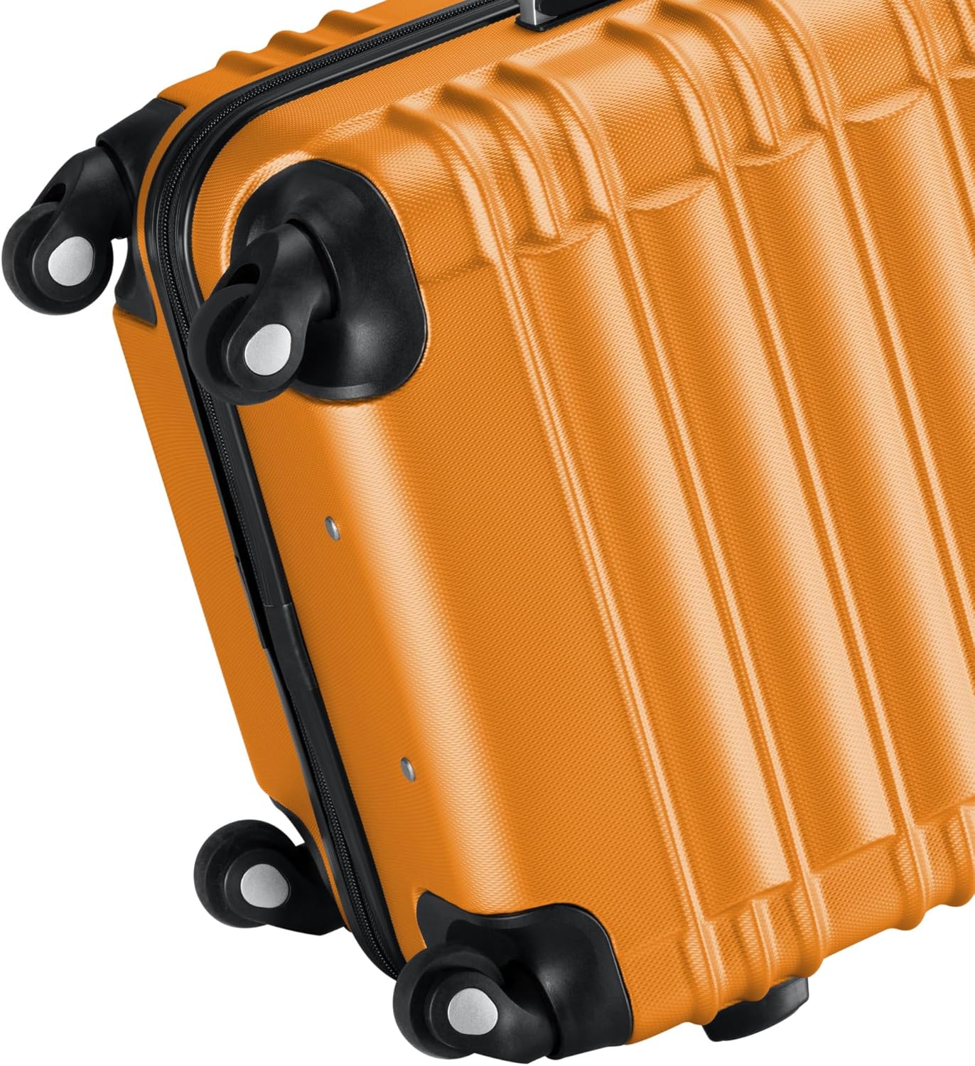 4-teiliges Hartschalenkoffer Set mit Zahlenschloss, Orange