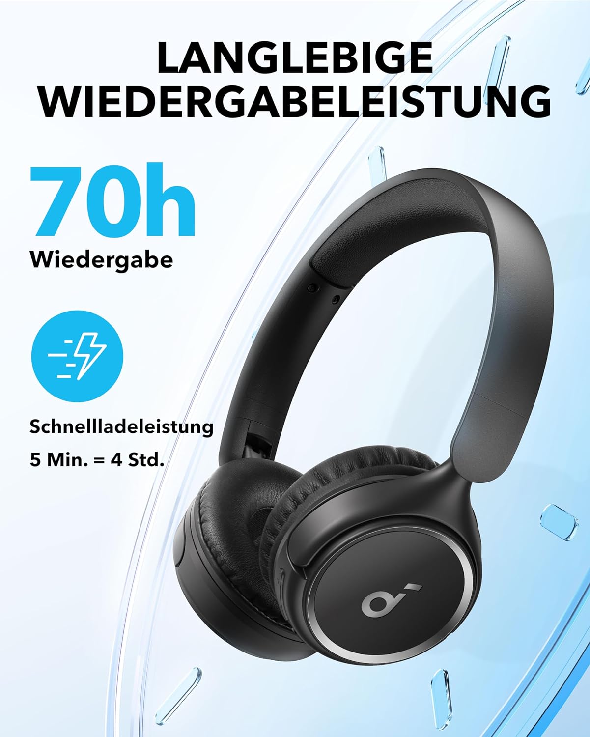 Kabellose On-Ear Kopfhörer H30i mit App-Steuerung, Schwarz
