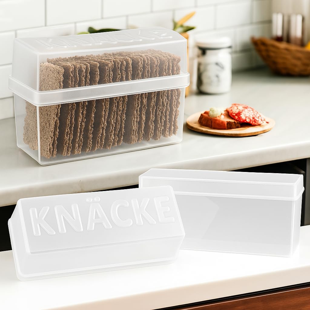 2er-Set Aufbewahrungsbox für Knäckebrot, 2 Stück - Weiss