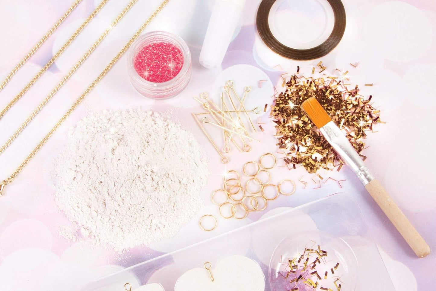 Gold-und Glitzer-Akzentschmuck-Set