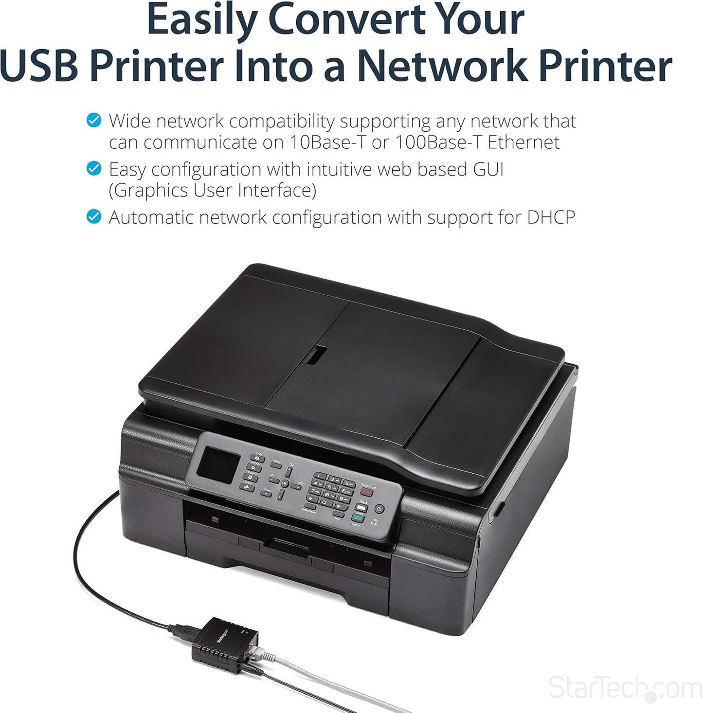 Ethernet auf USB 2.0 Netzwerk Printserver, Einzeln