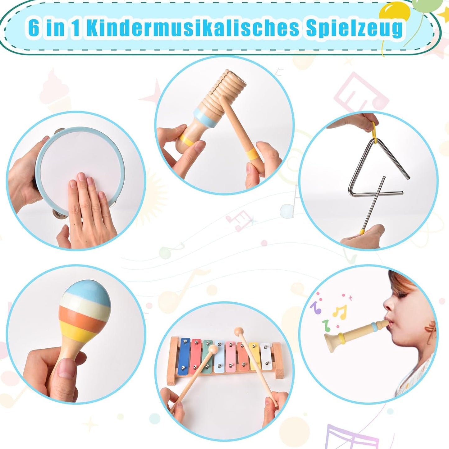 Musikinstrumente für Kinder, Holz