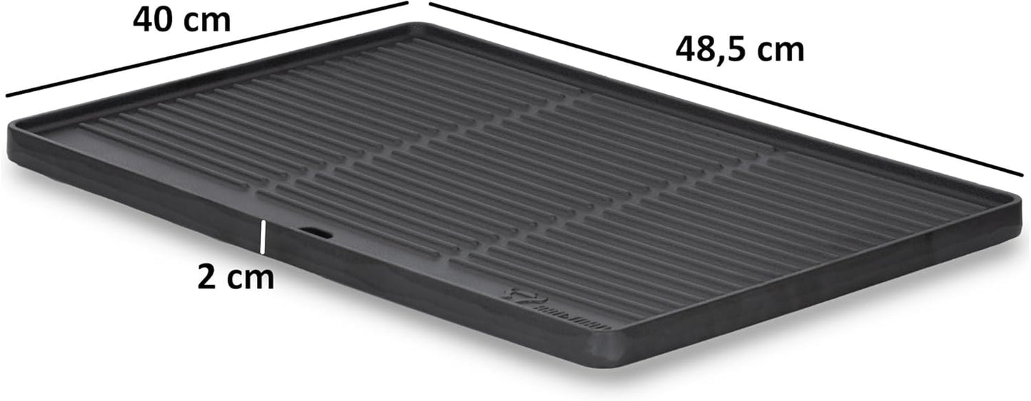Gusseisen Wende-Grillplatte, Pre-seasoned 48,5 x 40 cm