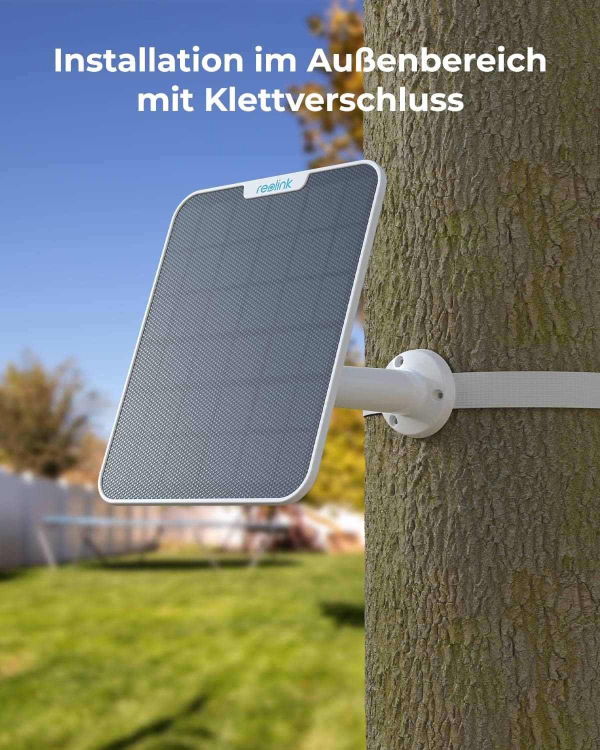 Solarpanel für Akku-Überwachungskameras, Weiss