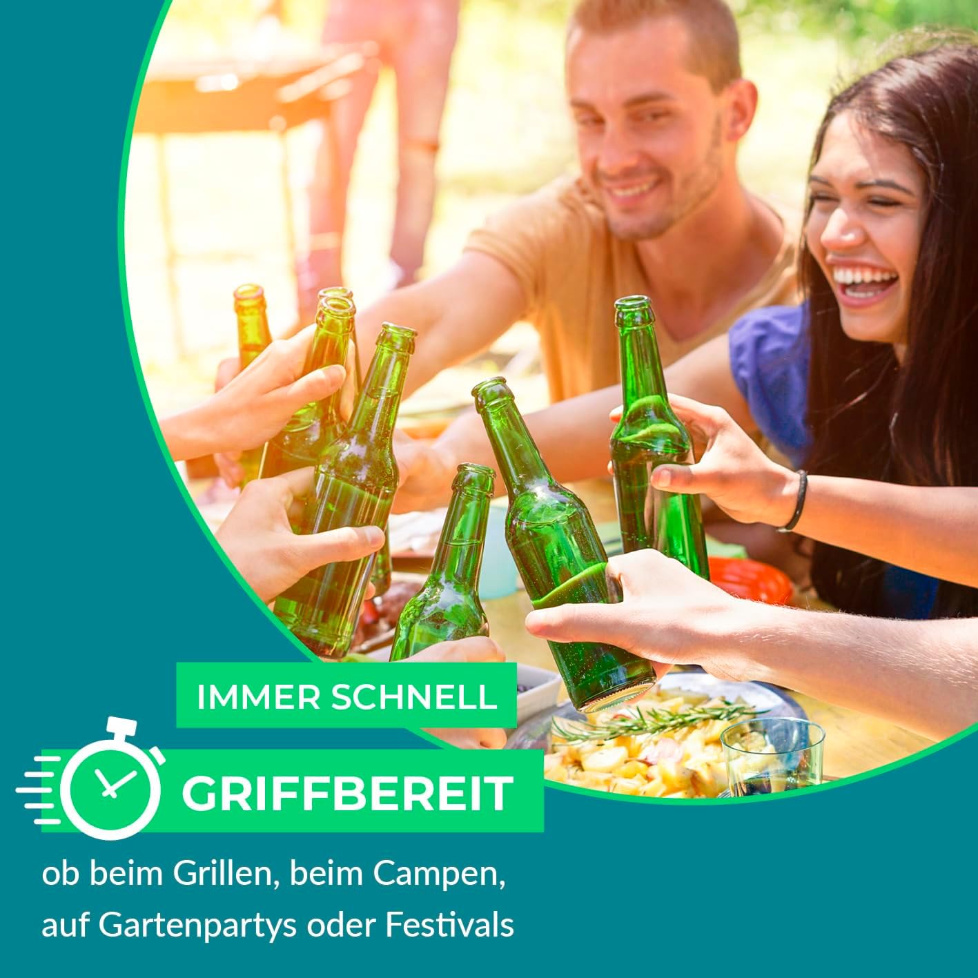 Erdloch- Bierkühler, 15 Flaschen, max. 0,5 Liter