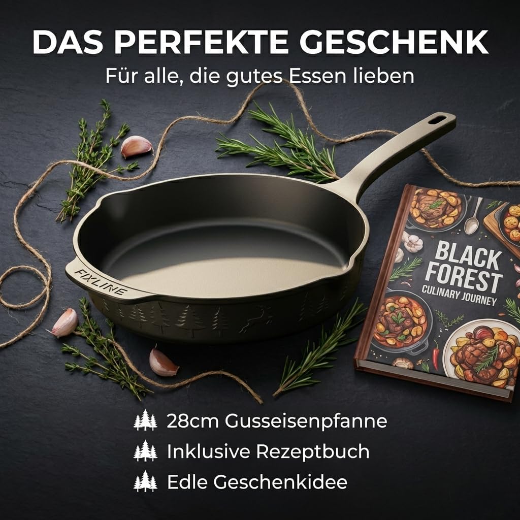 Gusseisenpfanne Black Forest Edition, 28cm