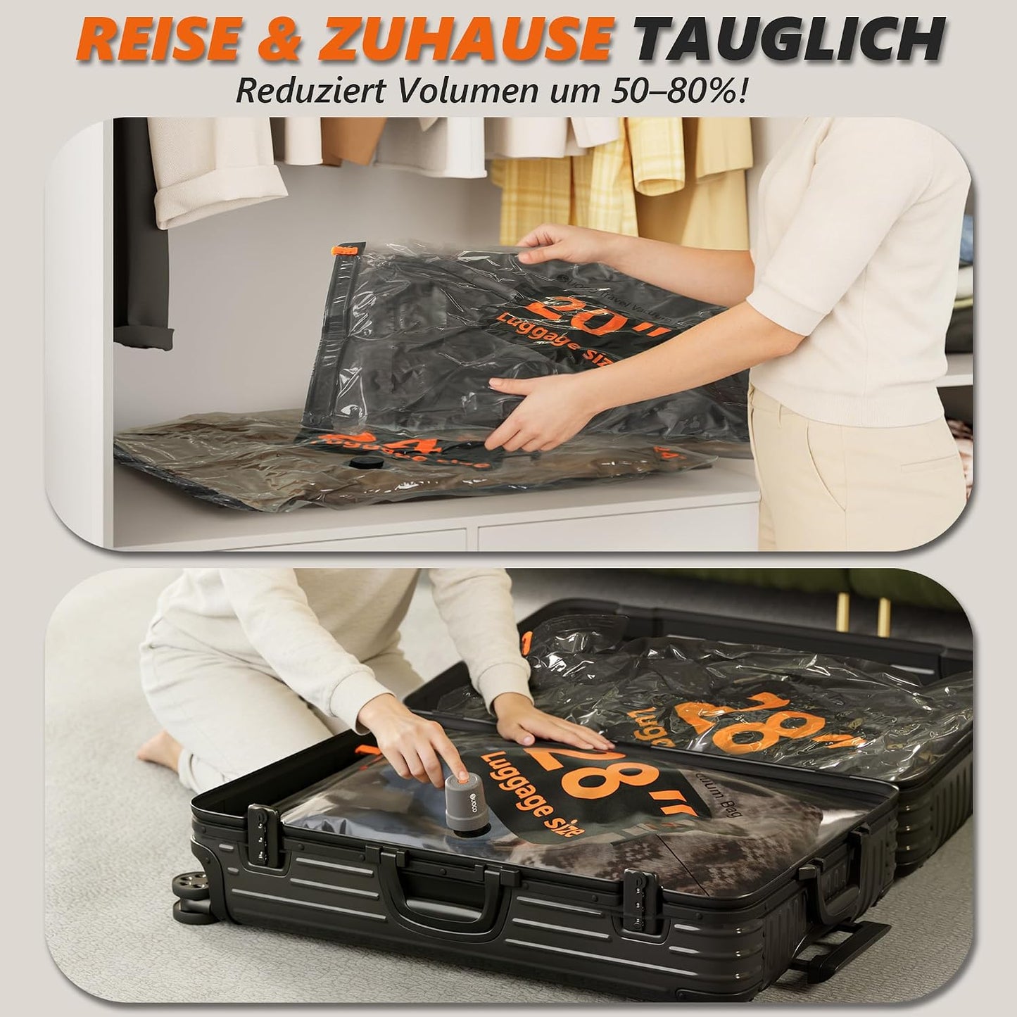 16-teiliges Vakuumbeutel-Set mit kabelloser Pumpe, 16 Stück