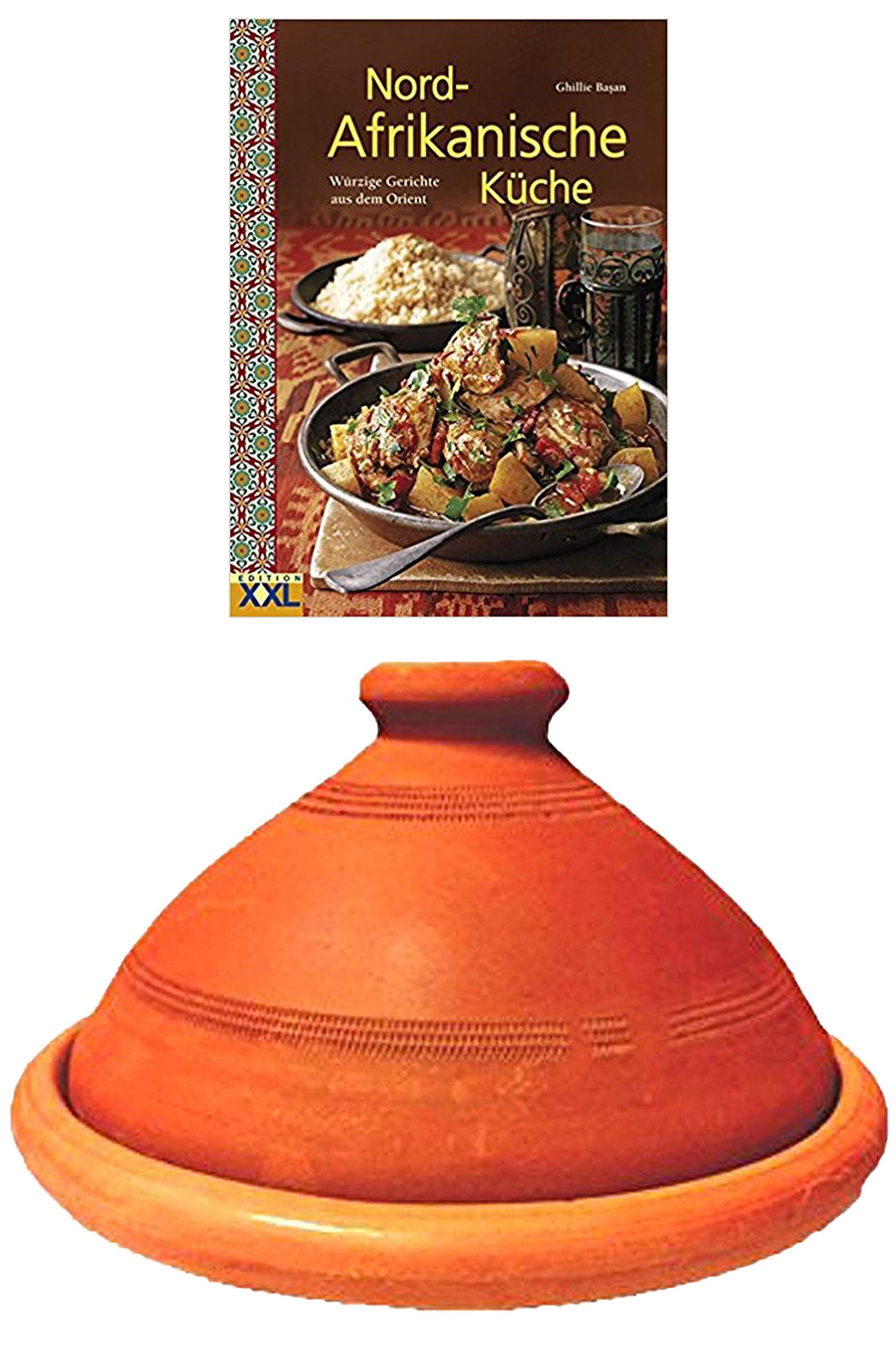 Tajine mit Kochbuch, 6-8 Personen