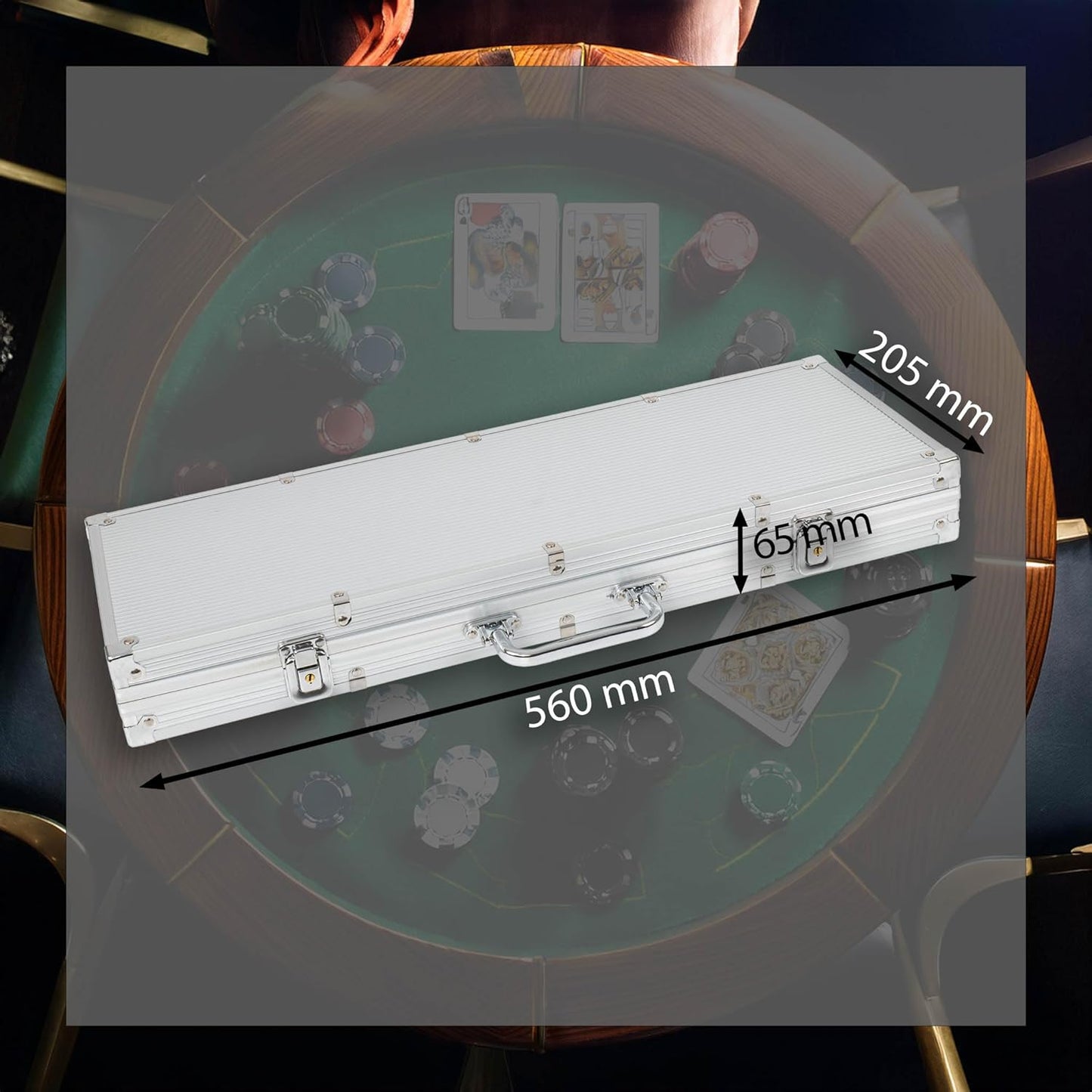 Pokerkoffer, 500 Chips