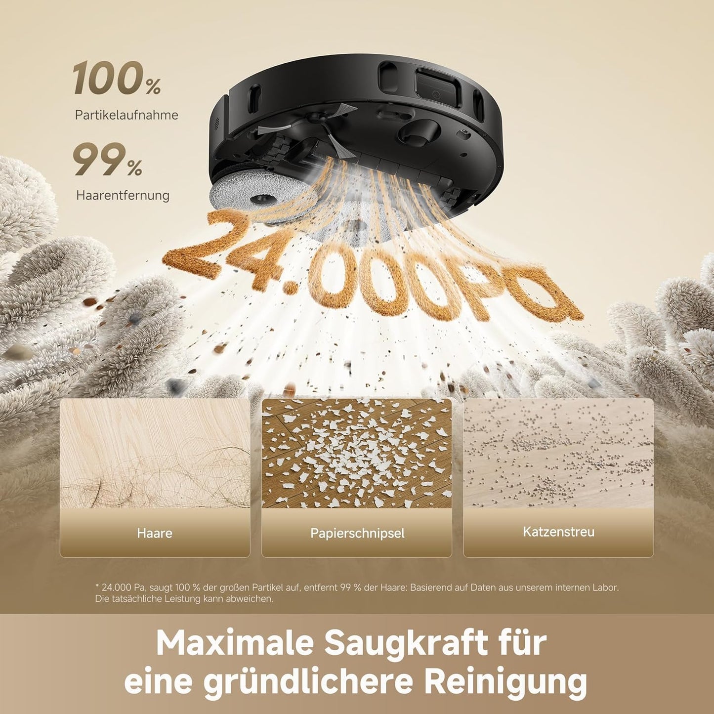 L40 Ultra A Saugroboter mit Doppel-Anti-Verknotungssystem, L40 Ultra A Schwarz
