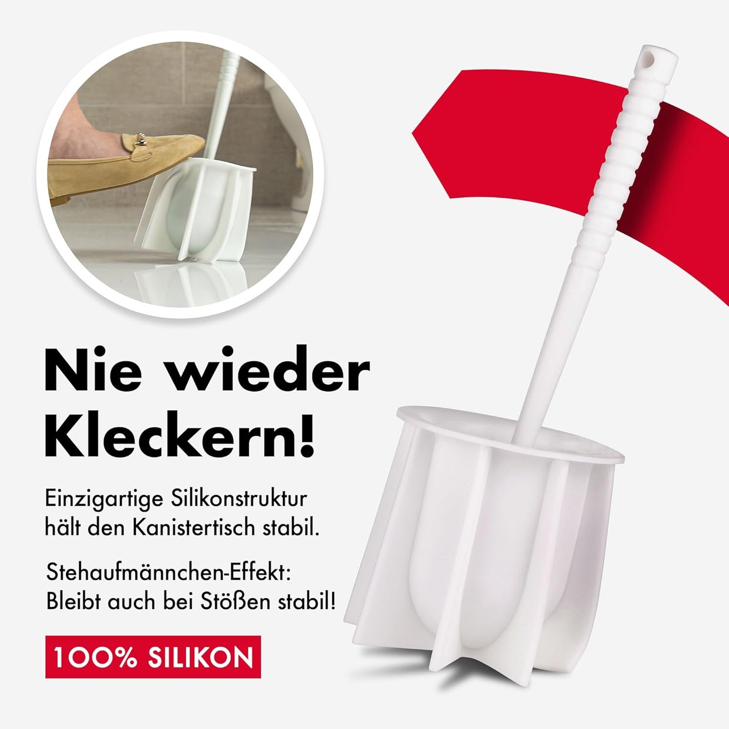 Antibakterielle WC-Bürste, Weiß
