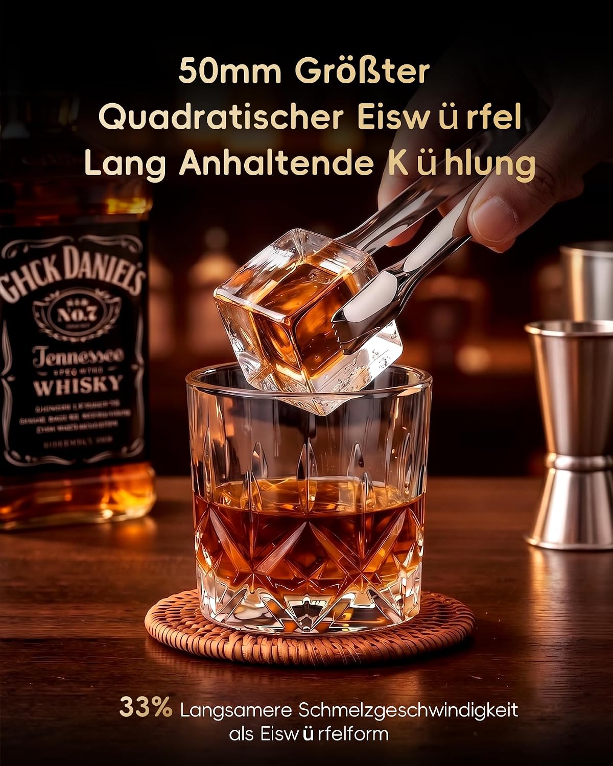 Eiswürfelmaschine mit CrystalFlux Technologie, Mattschwarz