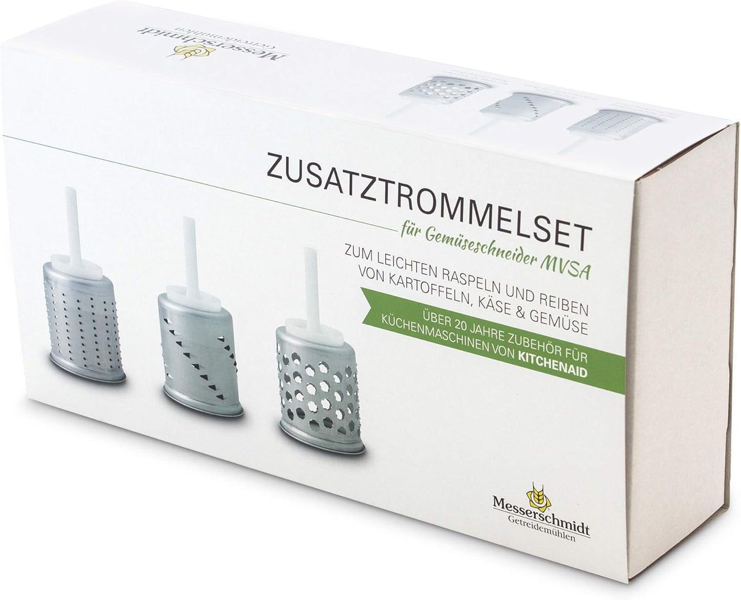 3-teiliges Zusatztrommelset für Gemüseschneider 62010