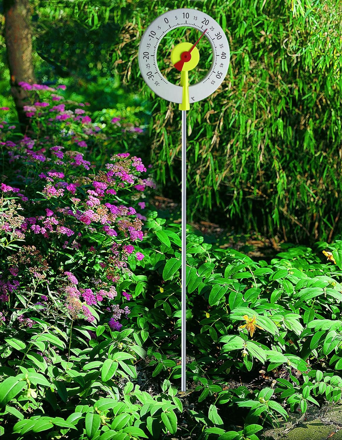 Lollipop, Silber/Gelb, Gartenthermometer