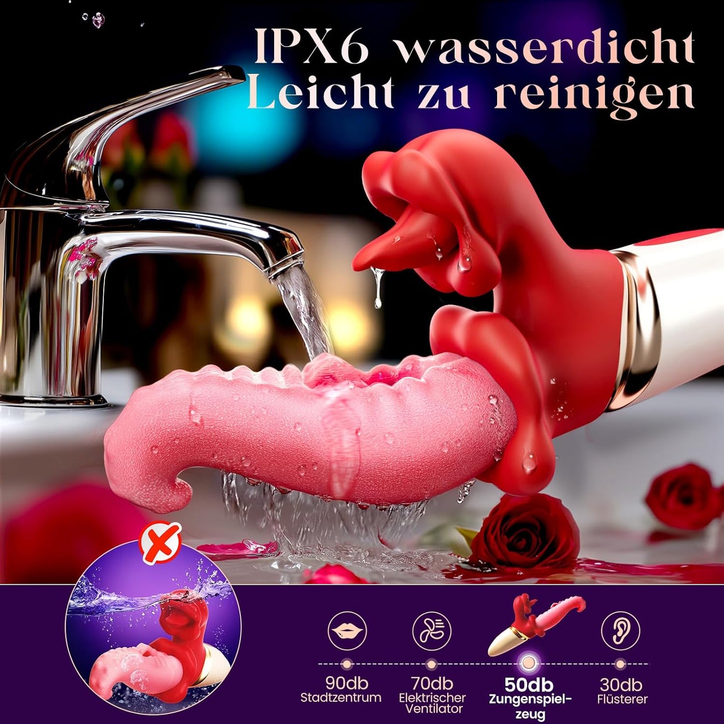 Vibrator mit Klitorisstimulation, 7 Modi