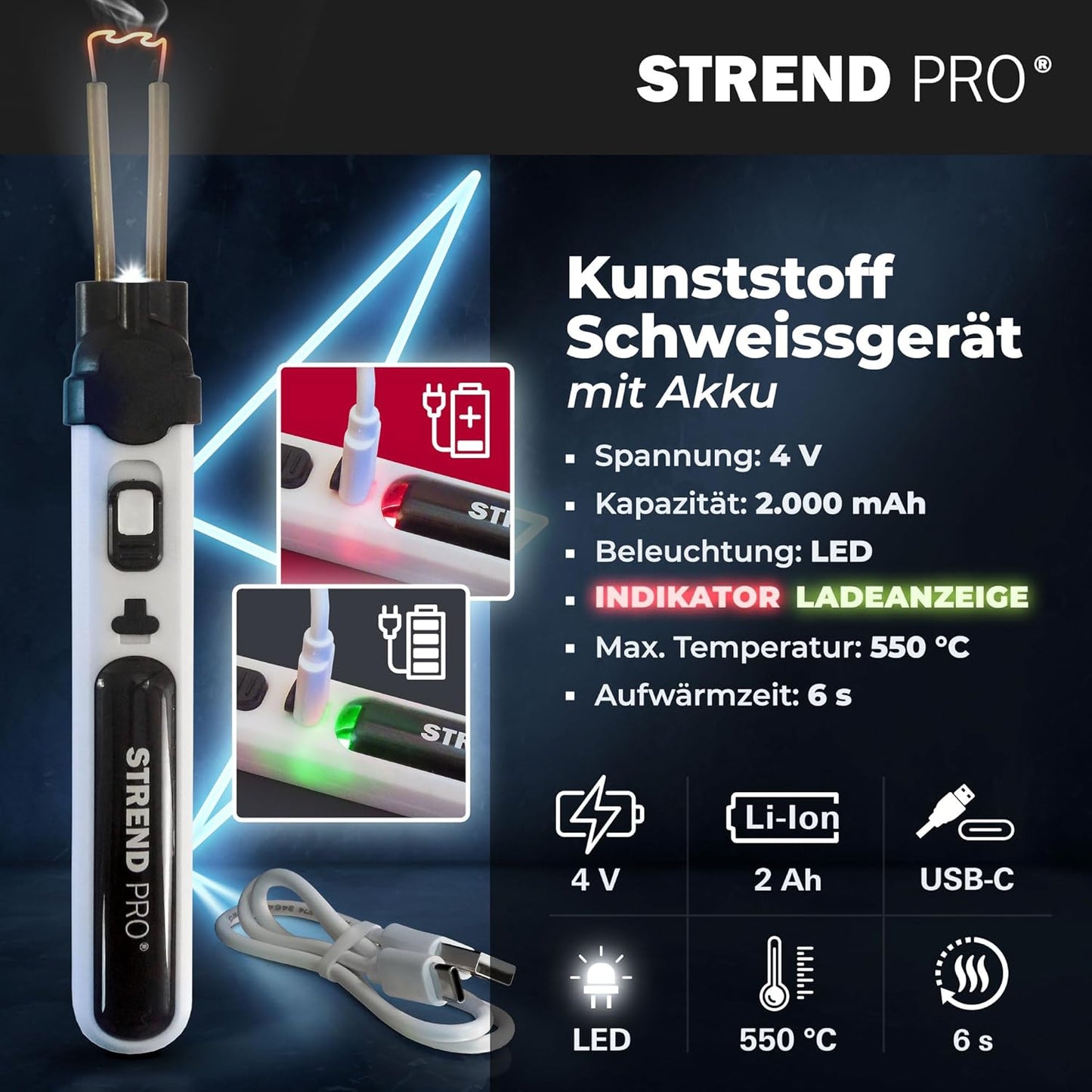Akku Kunststoff Schweissgerät Reparaturset