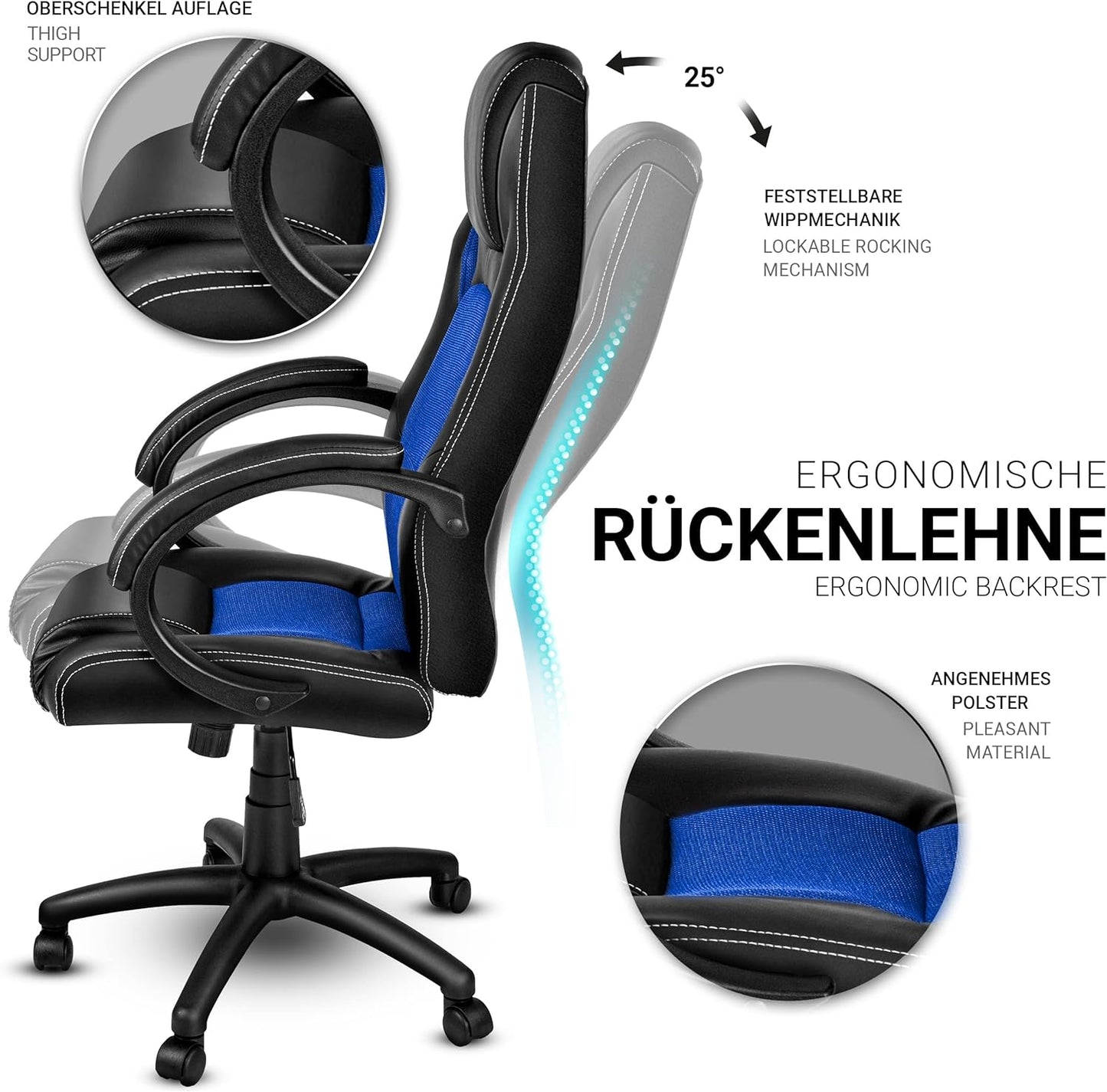 Racing, Schwarz/Blau