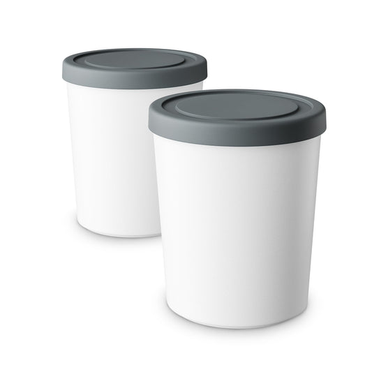 2-teiliges Eisbehälter-Set für Speiseeis & Joghurt, 2x1L Behälter