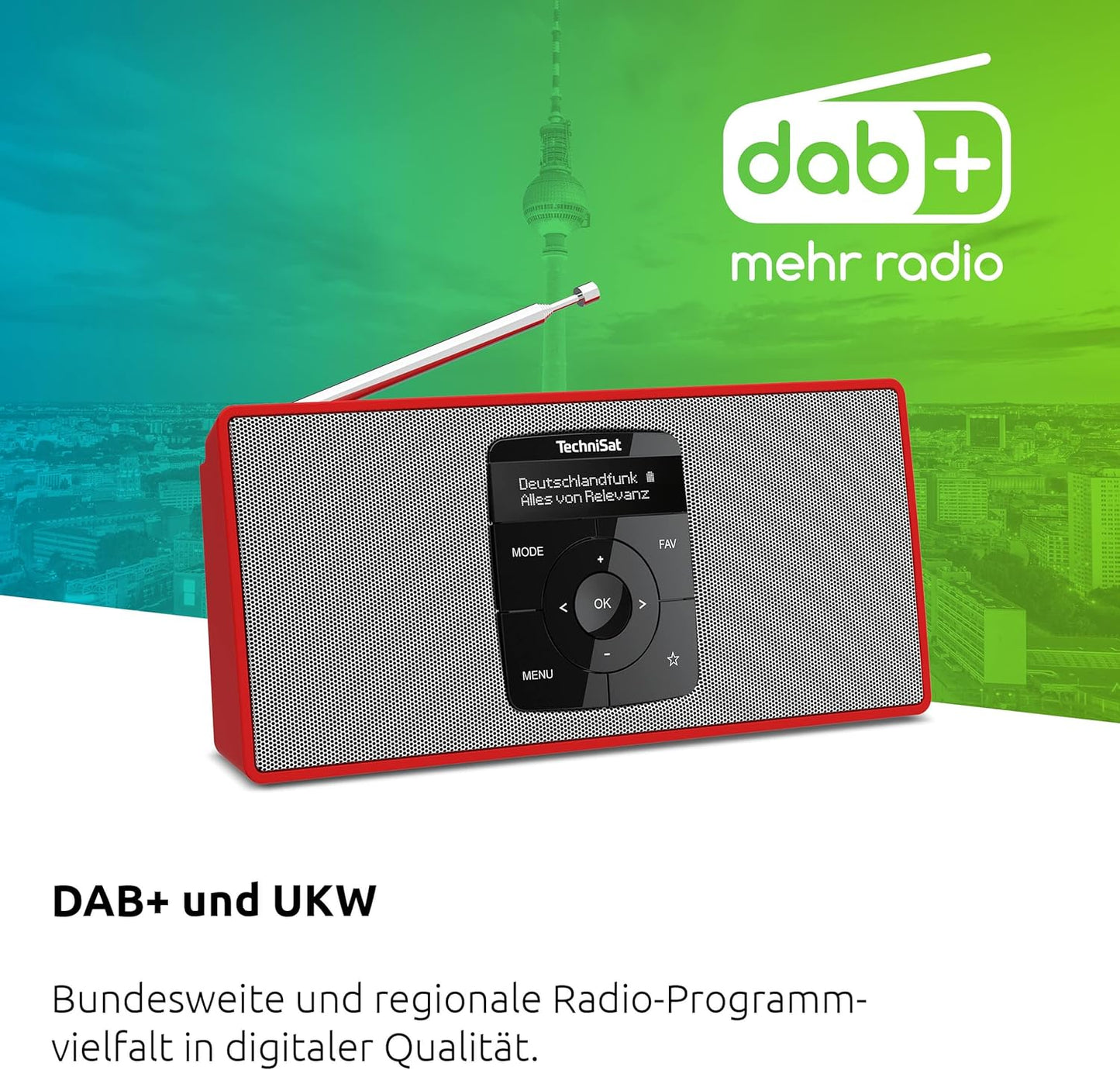 DigitRadio 2 S, Rot/Silber Stereo Single