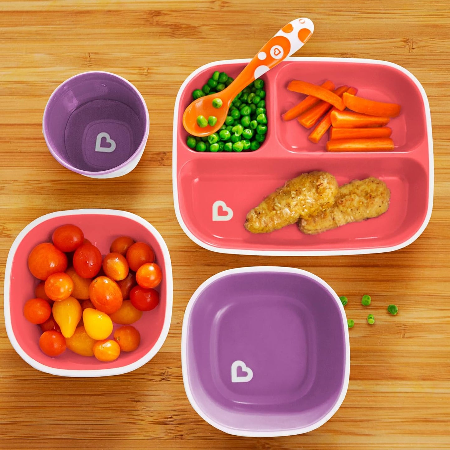 Splash Essensset für Kleinkinder, Splash Dining Set, Pink