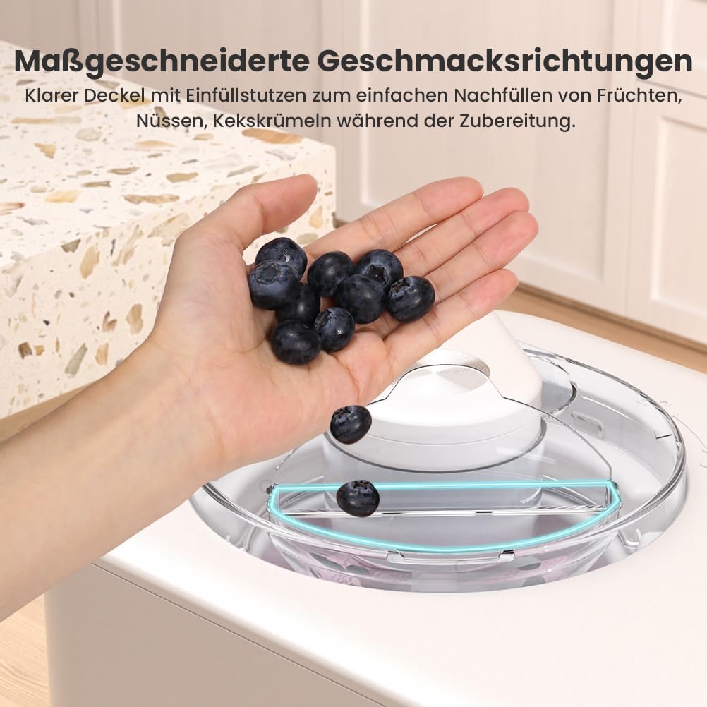 Eismaschine mit Rezeptheft