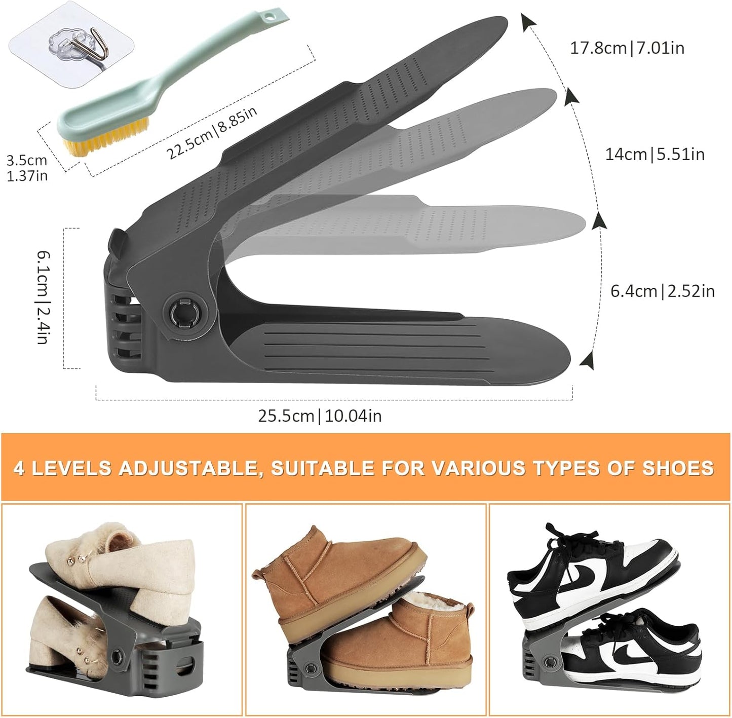 Einstellbare Schuhstapler, 24 Stück