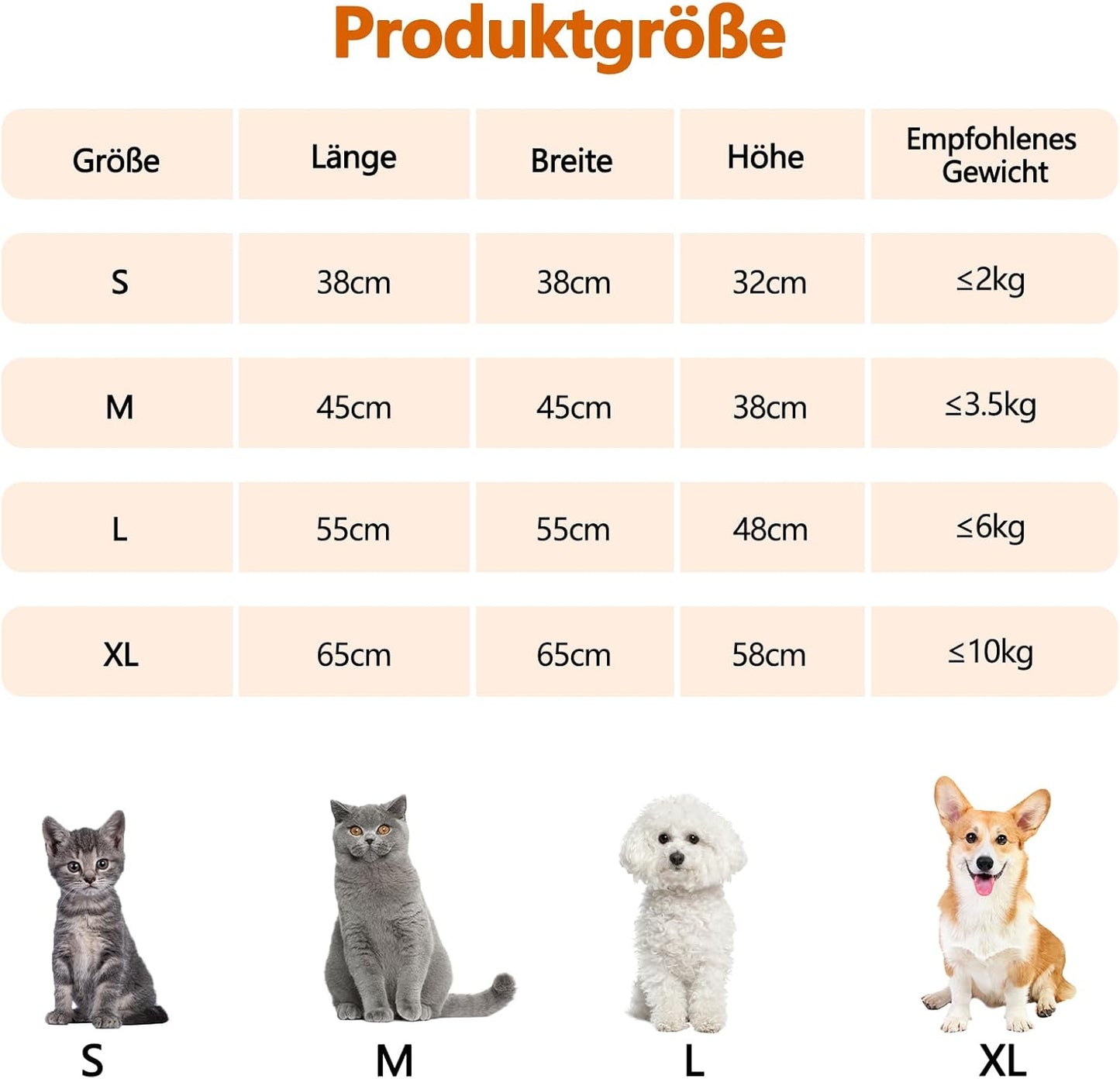 Katzenhöhlenbett mit abnehmbarem Kissen, XL Braun