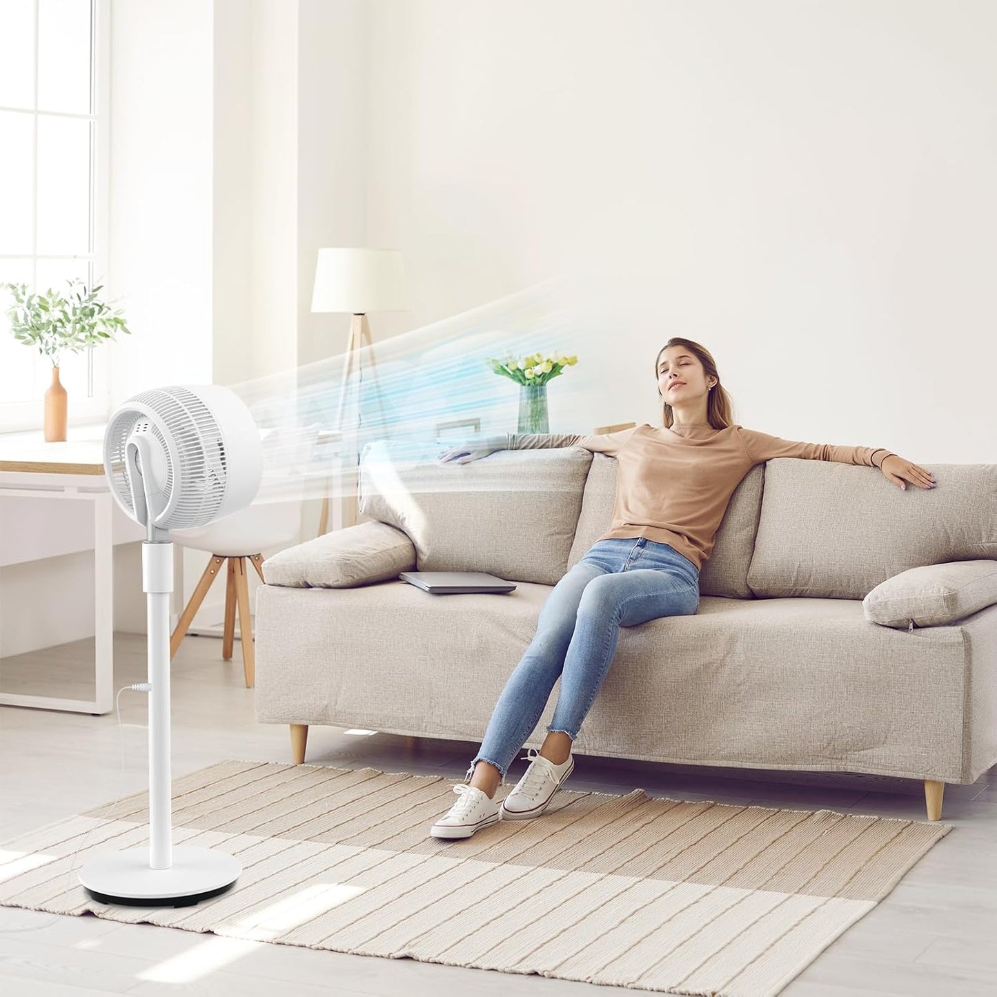 Standventilator mit 3D-Oszillation & Fernbedienung