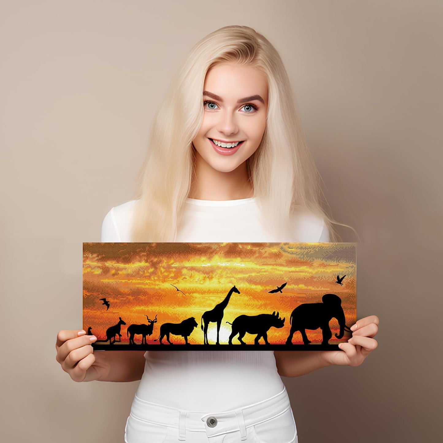 Diamond Painting Set African Sky, 72 x 22 cm, DD9.055, Afrika Safari