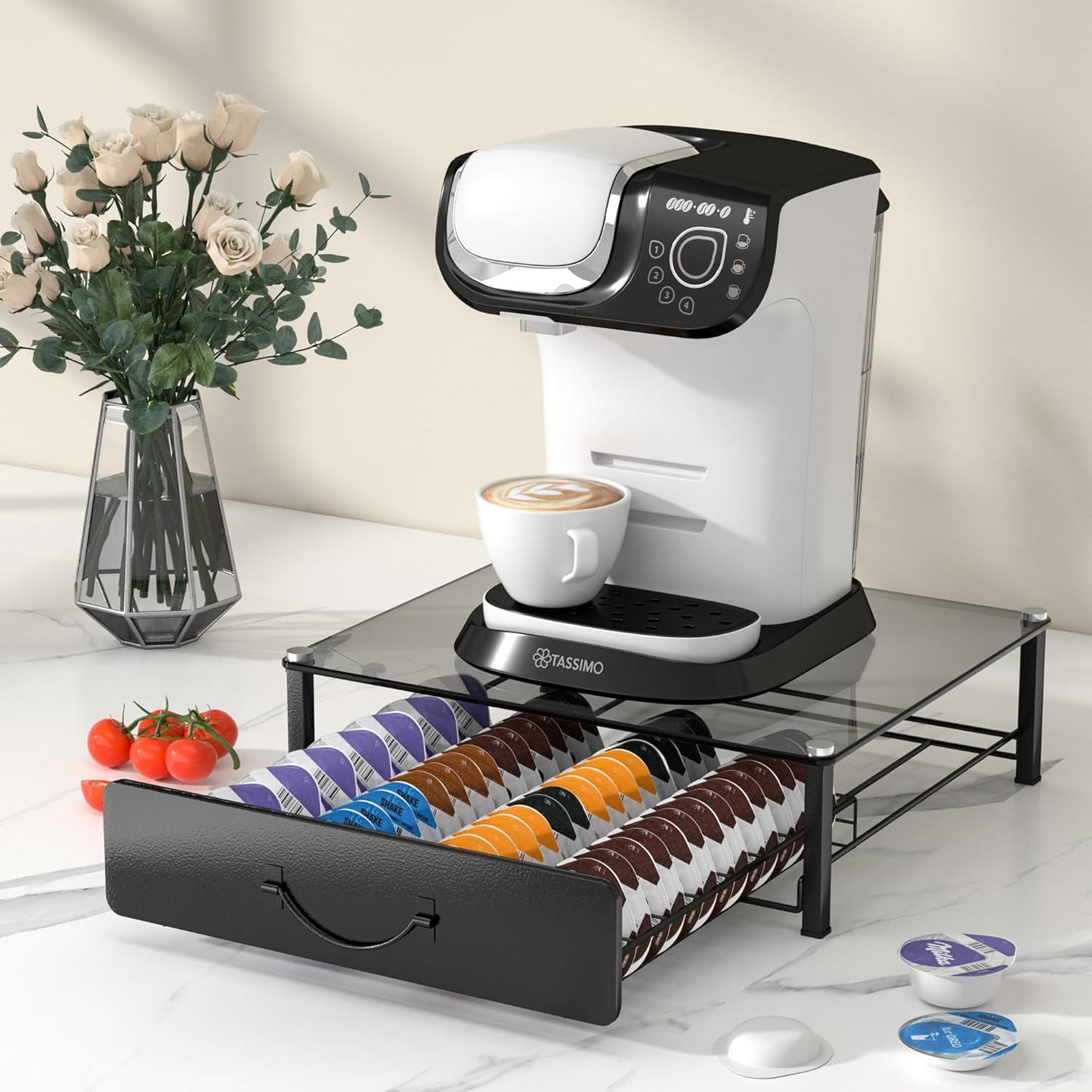 Kapselhalter für Tassimo, Transparentgrau