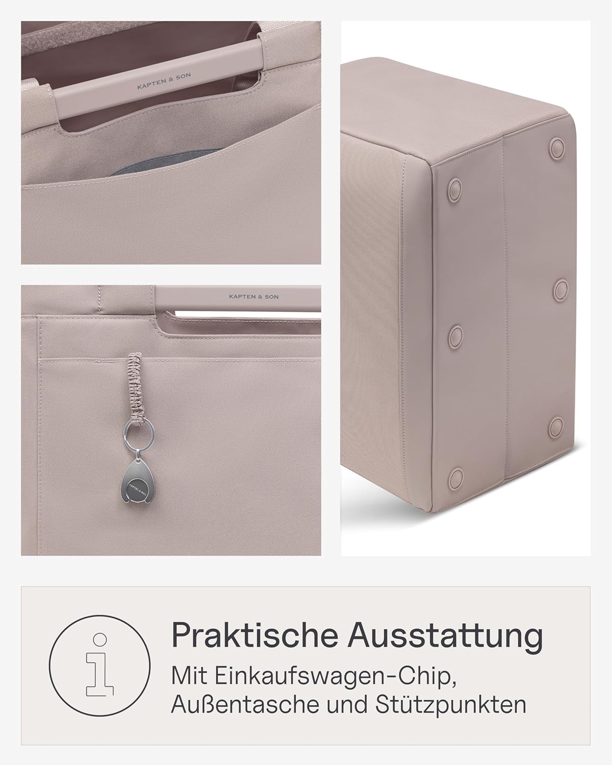 Faltbarer Einkaufskorb, 25 L, Muted Rose