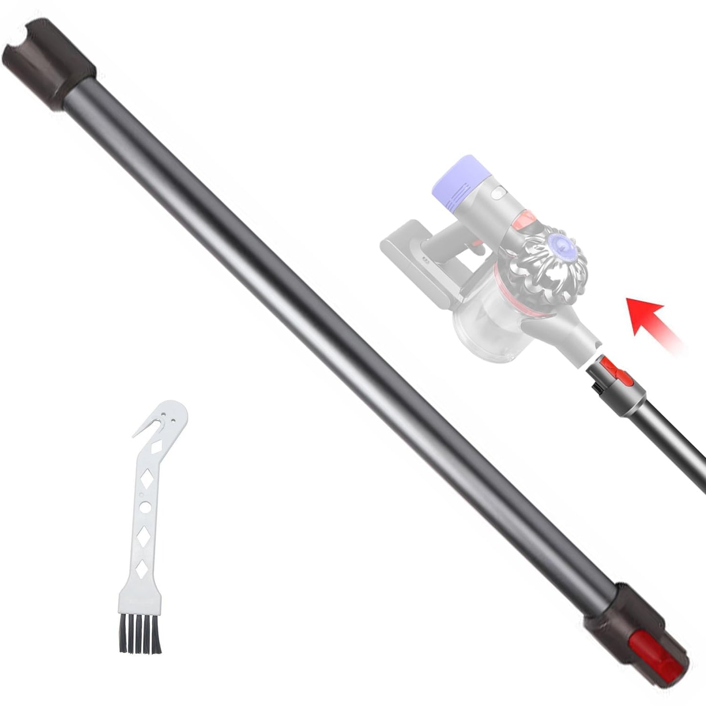Verlängerungsstab für Dyson V7-V15 Staubsauger, Silbergrau