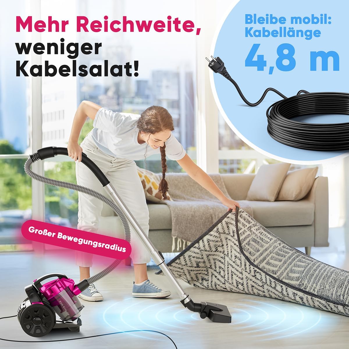 PC-BS3134 Bodenstaubsauger ohne Beutel